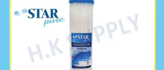 Starpure ไส้กรองน้ำ PP แบบจีบ 10 นิ้ว 5 ไมครอน ไส้กรอง พีพี จีบ Pleated Filter Sediment 5 micron 10"x2.5" ✅ราคาส่ง✅