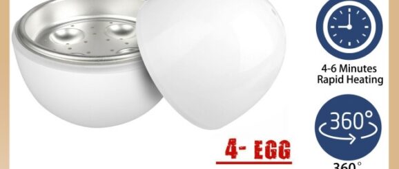 Eralml ที่ต้มไข่ 4 ช่อง รูปไข่ ปรับได้ ป้องกันน้ําร้อนลวก เข้าไมโครเวฟได้ ปลอดภัย เครื่องมือทําอาหารในครัว